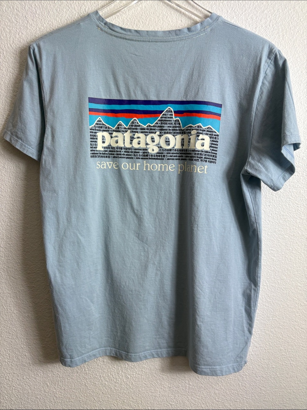 Patagonia women’s Classic Crew Tee in Light Blue
